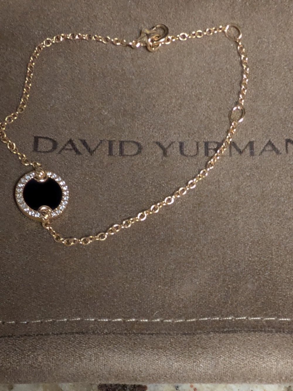 David Yurman Petite DY Elements Center Station Chain Bracelet in 18K Yellow Gold